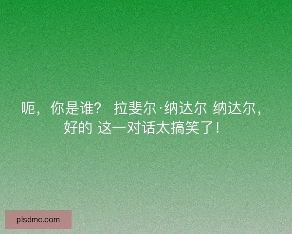 呃，你是谁？ 拉斐尔·纳达尔 纳达尔，好的 这一对话太搞笑了！